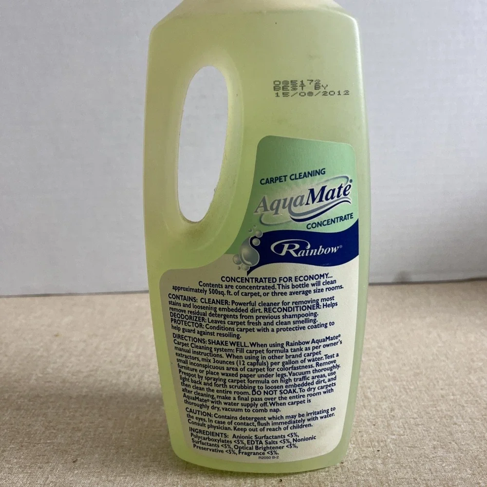 Genuine Rainbow Vacuum Aquamate Concentrate Carpet Cleaning Formula Discontinued